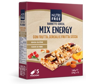 NUTRIFREE BARRETTE CEREAL MIX ENERGY 28 G X 5 - fitfarma.it