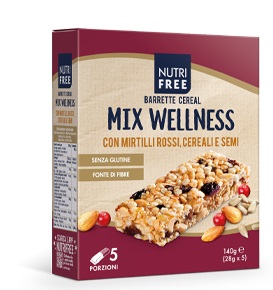 NUTRIFREE BARRETTE CEREAL MIX WELLNESS 28 G X 5 - fitfarma.it