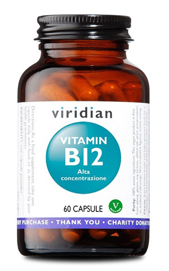 VIRIDIAN VITAMIN B12 HIGH POTENCY 60 CAPSULE VIRIDIAN VITAMINA B12 ALTA CONCENTRAZIONE - fitfarma.it