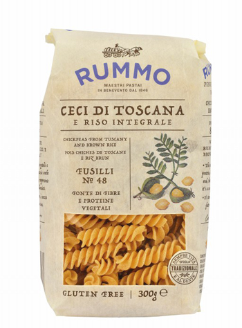 RUMMO FUSILLI N 48 CECI DI TOSCANA E RISO INTEGRALE 300 G - fitfarma.it