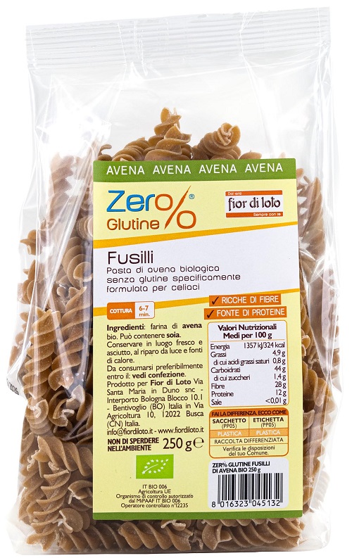FUSILLI DI AVENA 250 G - fitfarma.it