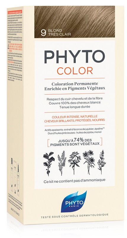 PHYTOCOLOR 9 BIONDO CHIARISS 1 LATTE + 1 CREMA + 1 MASCHERA + 1 PAIO DI GUANTI - fitfarma.it