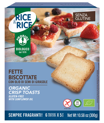 RICE&RICE FETTE BISCOTTATE CON OLIO DI SEMI DI GIRASOLE 300 G - fitfarma.it