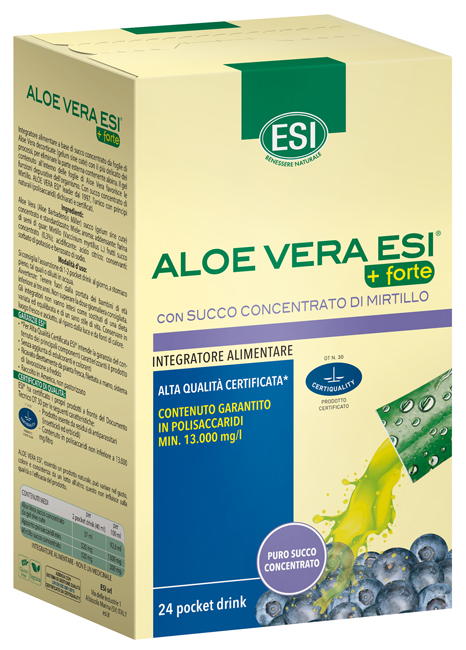 ESI ALOE VERA SUCCO + FORTE MIRTILLO 24 POCKET DRINK - fitfarma.it