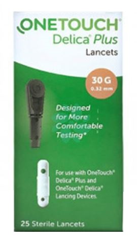 LANCETTE PUNGIDITO ONETOUCH DELICA PLUS 25 PEZZI - fitfarma.it