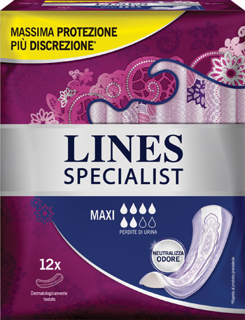 LINES SPECIALIST PANNOLONE MAXI FARMA 12 PEZZI - fitfarma.it