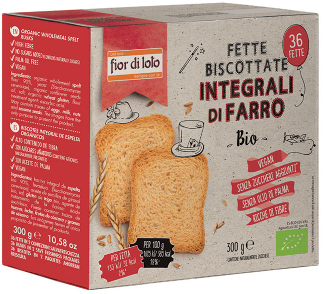 FETTE BISCOTTATE FARRO INTEGRALI - fitfarma.it