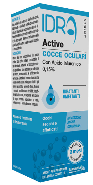 GOCCE OCULARI STERILENS IDRA ACTIVE 10 ML CON ACIDO IALURONICO 0,15% - fitfarma.it