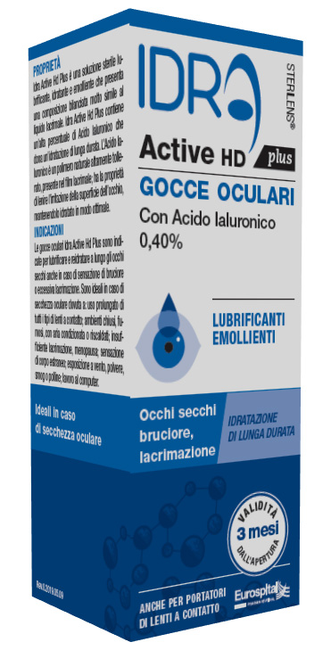 GOCCE OCULARI STERILENS IDRA ACTIVE HD PLUS 10 ML CON ACIDO IALURONICO 0,40% - fitfarma.it