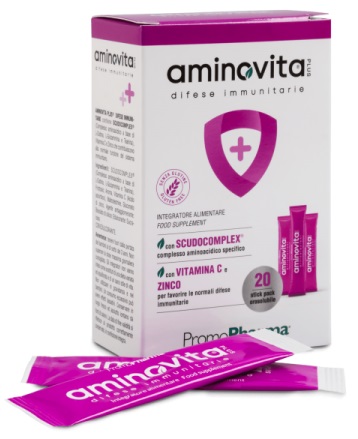 AMINOVITA PLUS DIFESE IMMUNITARIE 20 STICK PACK X 2,5 G - fitfarma.it