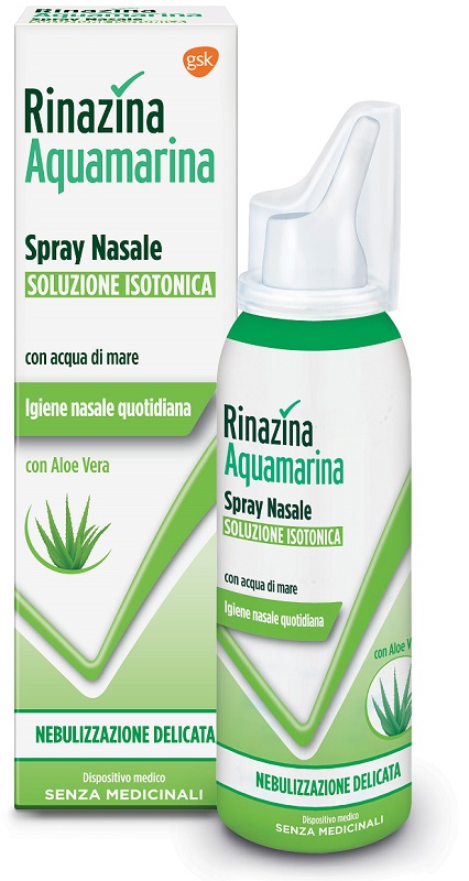 RINAZINA AQUAMARINA ISOTONICA ALOE SPRAY NEBULIZZAZIONE DELICATA 100 ML - fitfarma.it