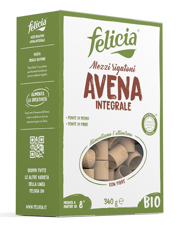 FELICIA MEZZI RIGATONI AVENA 340 G - fitfarma.it