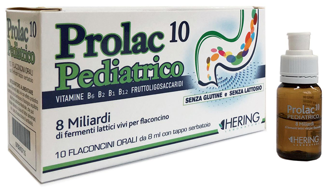 PROLAC10 PEDIATRICO FERMENTI LATTICI 10 FLACONCINI 8 ML - fitfarma.it