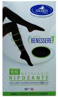 COLLANT SUPERCOPRENTE SAUBER 8-12 MMHG FANTASIA POIS PICCOLI BIANCO E NERO 3 - fitfarma.it
