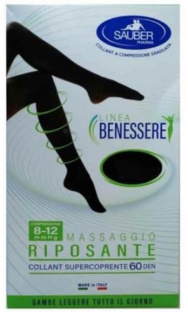 COLLANT SUPERCOPRENTE SAUBER 8-12 MMHG FANTASIA POIS PICCOLI BIANCO E NERO 4 - fitfarma.it