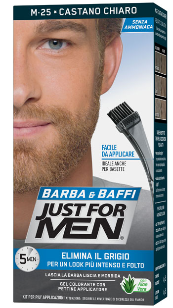 JUST FOR MEN BARBA & BAFFI M25 CASTANO CHIARO 51 G - fitfarma.it