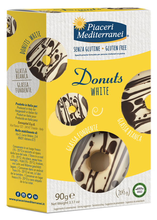 PIACERI MEDITERRANEI DONUTS WHITE 90 G - fitfarma.it