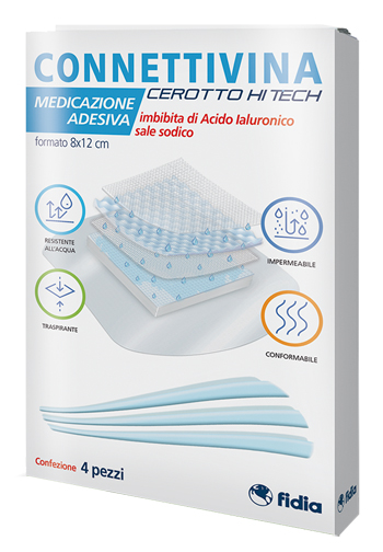 CEROTTO CONNETTIVINA HITECH 8 X 12 CM 4 PEZZI - fitfarma.it
