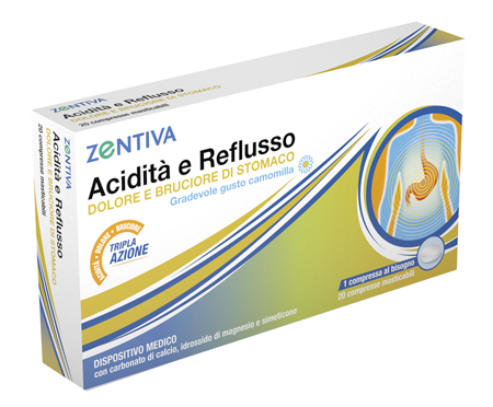 ZENTIVA ACIDITA' REFLUSSO 20 COMPRESSE MASTICABILI - fitfarma.it