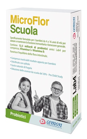MICROFLOR SCUOLA 30 CAPSULE MASTICABILI - fitfarma.it