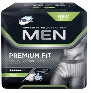 MUTANDINA ASSORBENTE MASCHILE TENA MEN PREMIUM FIT LIVELLO 4 TAGLIA MEDIUM 10 PEZZI - fitfarma.it