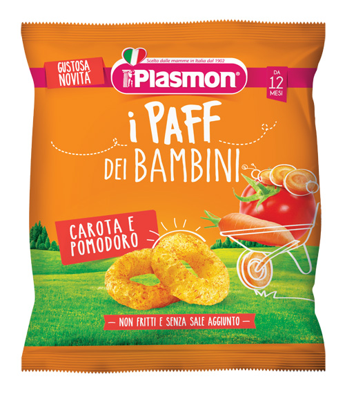 PLASMON DRY SNACK PAFF CAROTA POMODORO 15 G - fitfarma.it