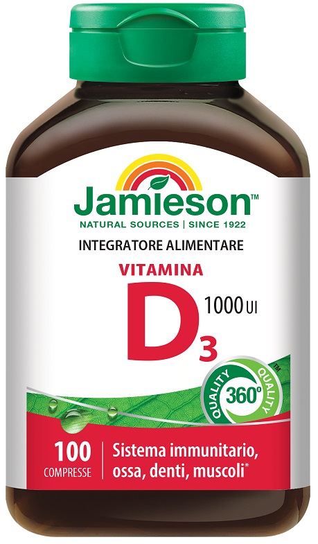 JAMIESON VITAMINA D3 1000 100 COMPRESSE - fitfarma.it