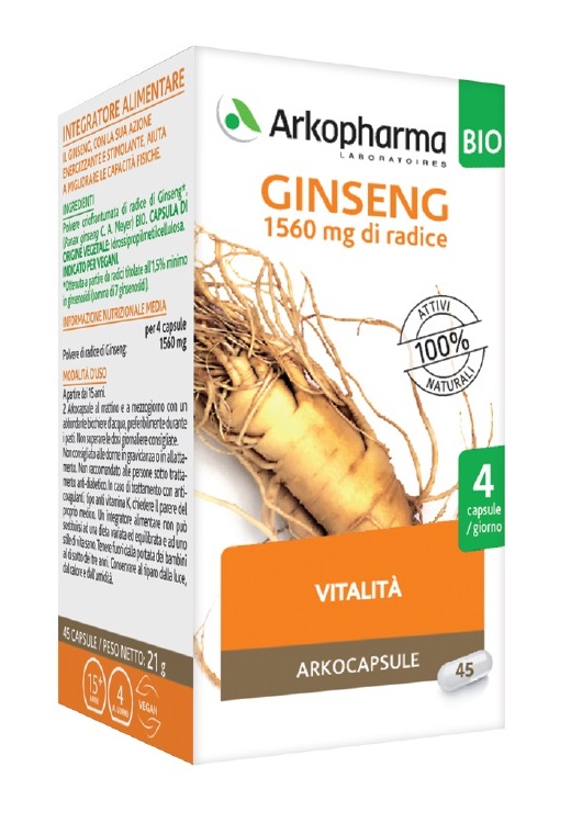 ARKOCPS GINSENG 45 CAPSULE BIO - fitfarma.it