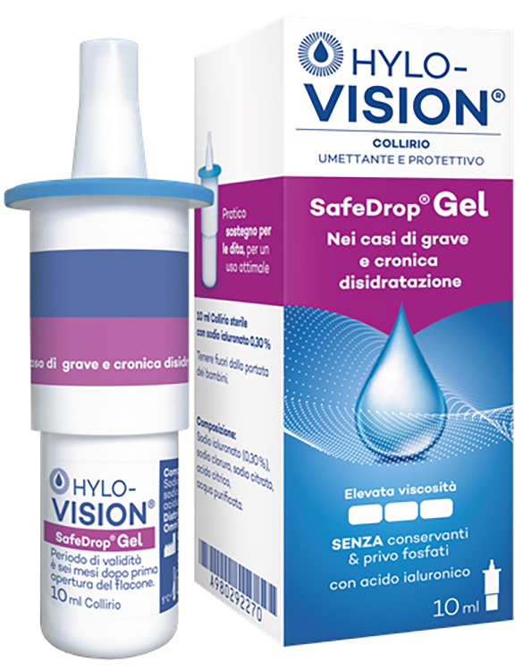 HYLOVISION SAFE DROP GEL 0,3% COLLIRIO UMETTANTE E PROTETTIVO 10 ML - fitfarma.it