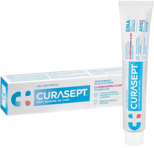 CURASEPT DENTIFRICIO 0,05 75 ML ADS+DNA - fitfarma.it