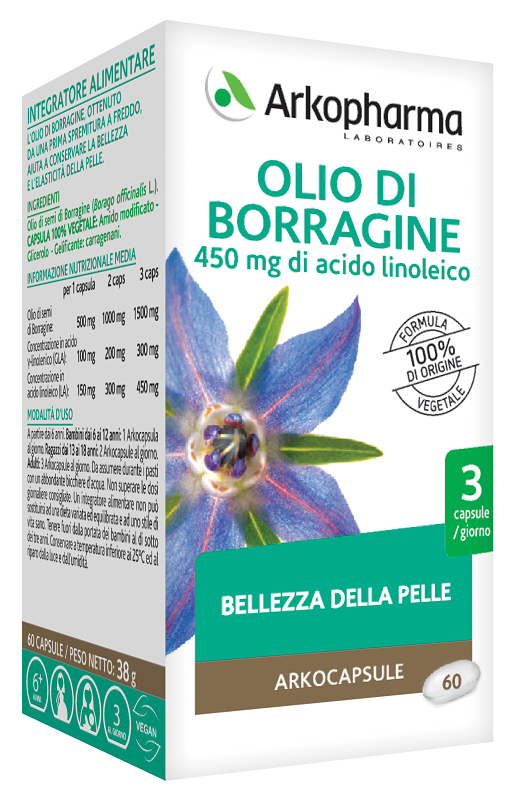 ARKO CAPSULE OLIO BORRAGINE 60 CAPSULE - fitfarma.it