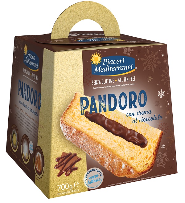 PIACERI MEDITERRANEI PANDORO CREMA AL CIOCCOLATO 700 G - fitfarma.it