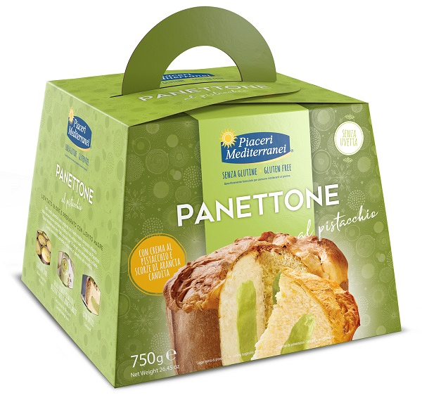 PIACERI MEDITERRANEI PANETTONE AL PISTACCHIO 750 G - fitfarma.it