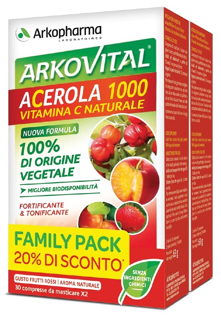 ARKOVITAL ACEROLA 1000 PACK FAMILY 60 COMPRESSE - fitfarma.it