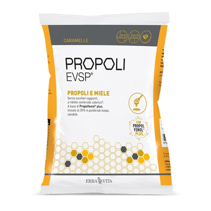PROPOLI EVSP CARAMELLE PROPOLI MIELE 65 G - fitfarma.it