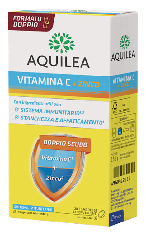AQUILEA VITAMINA C 14 COMPRESSE EFFERVESCENTI BIPACK - fitfarma.it