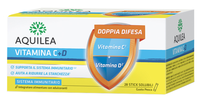 AQUILEA VITAMINA C+D 28 BUSTINE STICK - fitfarma.it