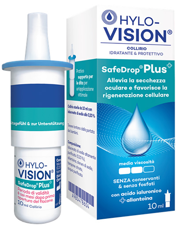 HYLOVISION SAFE DROP PLUS COLLIRIO IDRATANTE E PROTETTIVO 10 ML - fitfarma.it