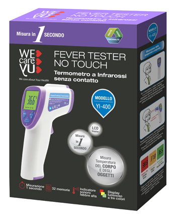 TERMOMETRO A INFRAROSSI SENZA CONTATTO WECAREYU FEVER TESTER NO TOUCH 1 PEZZO - fitfarma.it
