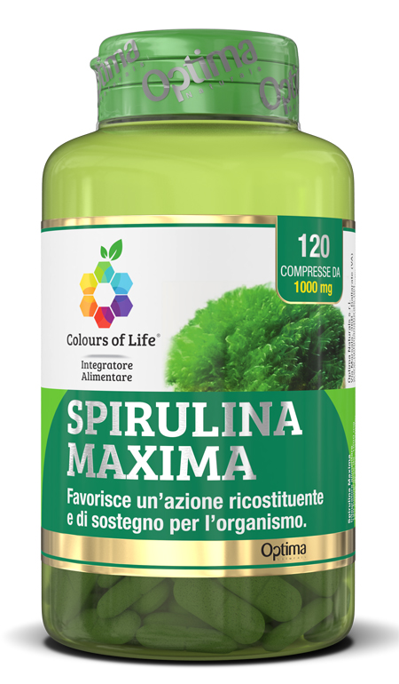 COLOURS OF LIFE SPIRULINA MAXIMA 120 COMPRESSE - fitfarma.it