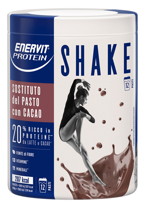 ENERVIT PROTEIN SHAKE CACAO 12 PASTI - fitfarma.it