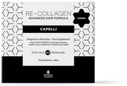 RE-COLLAGEN UOMO CAPELLI 60 STICK - fitfarma.it