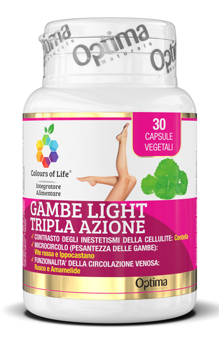 COLOURS OF LIFE GAMBE LIGHT TRIPLA AZIONE 30 CAPSULE VEGETALI 850 MG - fitfarma.it