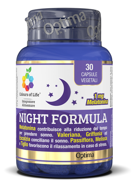 COLOURS OF LIFE NIGHT FORMULA 30 CAPSULE VEGETALI 550 MG - fitfarma.it