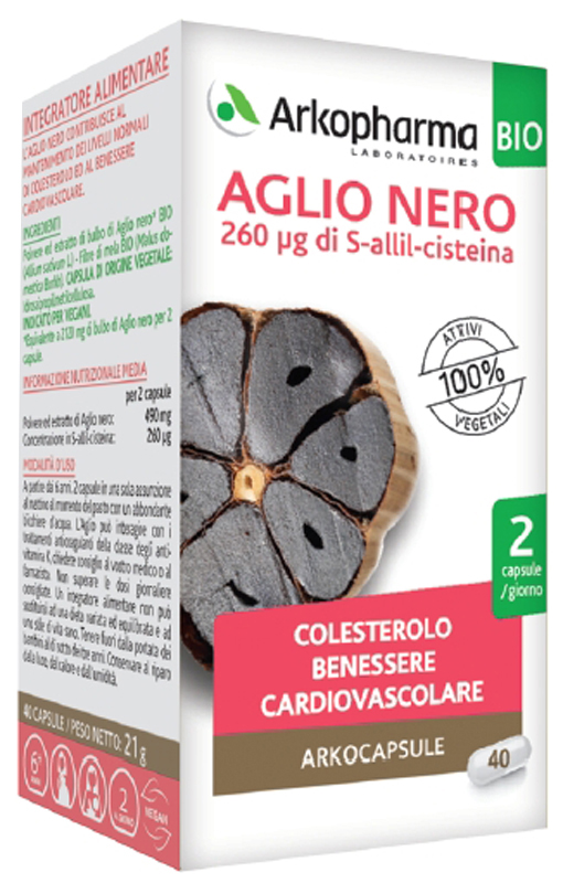 ARKOCAPSULE AGLIO NERO BIO 40 CAPSULE - fitfarma.it