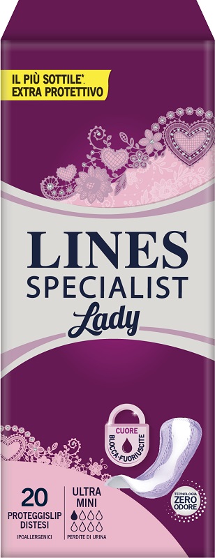 PANNOLONE SAGOMATO LINES SPECIALIST ULTRAMINI 20 PEZZI - fitfarma.it