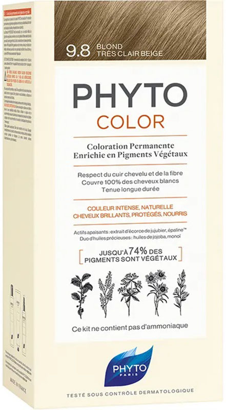 PHYTOCOLOR 9,8 BIONDO CHIARISSIMO CENERE LATTE 50 ML + CREMA 50 ML + MASCHERA 12 ML - fitfarma.it