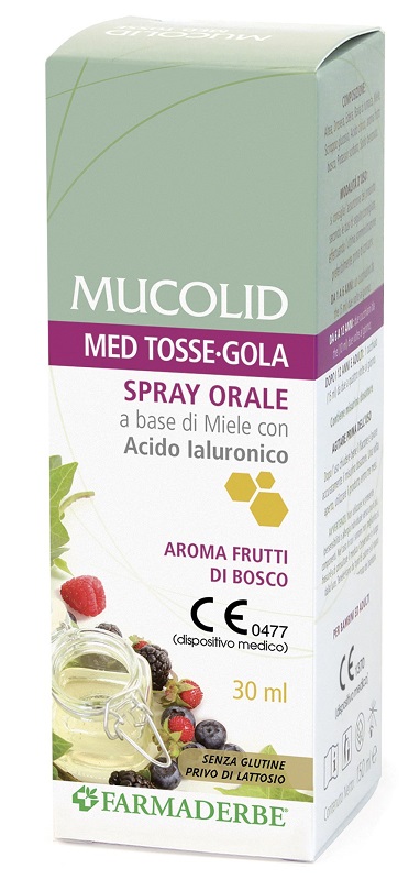MUCOLID MED TOSSE GOLA SPRAY ORALE 30 ML AROMA FRUTTI DI BOSCO - fitfarma.it