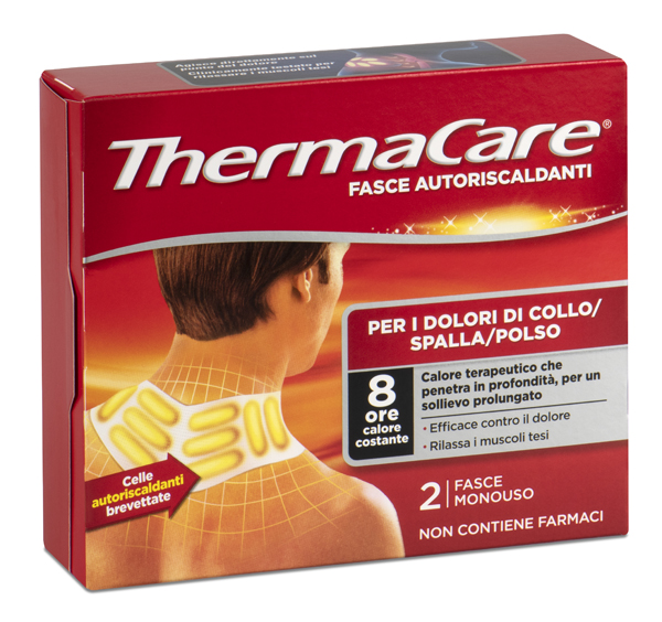 FASCE AUTORISCALDANTI A CALORE TERAPEUTICO THERMACARE COLLO/SPALLA/POLSO 2 PEZZI - fitfarma.it