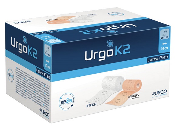 BENDAGGIO URGOK2 LATEX FREE KIT BENDAGGIO T2 CAVIGLIA 25-32 2 PEZZI 10 CM - fitfarma.it